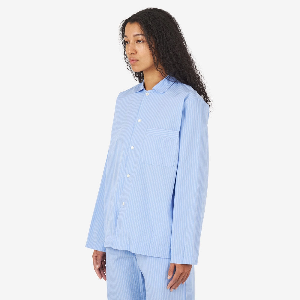 Tekla Poplin Long Sleeve Shirt / Pin Stripes Limited Edition Versatile Clothing