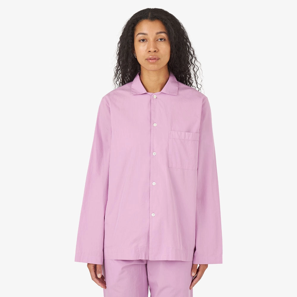Tekla Poplin Long Sleeve Shirt / Purple Pink Sophisticated Elegance Mature appeal
