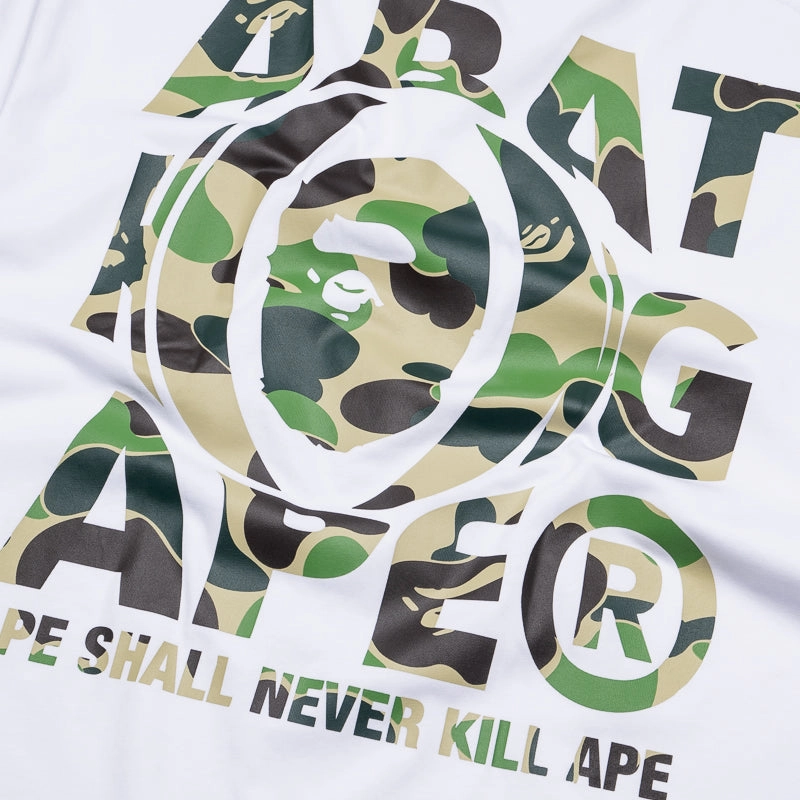 A Bathing Ape ABC Camo Head Tee - White hook and eye closure Date night