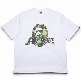 A Bathing Ape ABC Camo Head Tee - White Size extra large