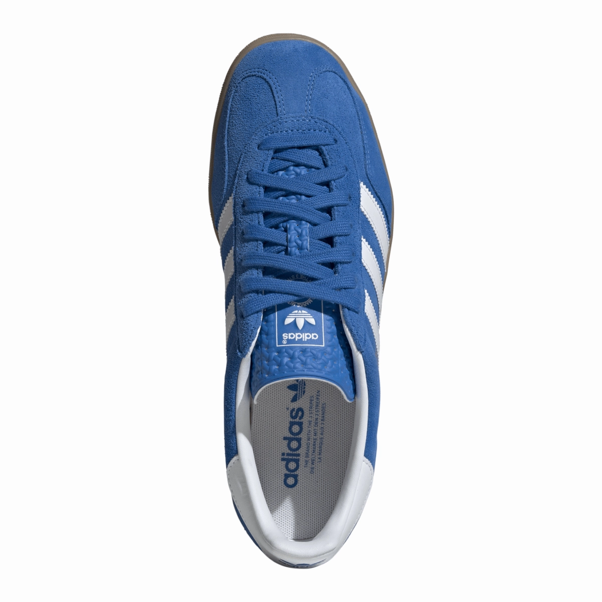 Ergonomic Toe Box Adidas Men's Gazelle Indoor Blue Bird/Cloud White/Gum
