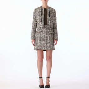 TEXTURE TWEED CROP JACKET Dreamy Layers