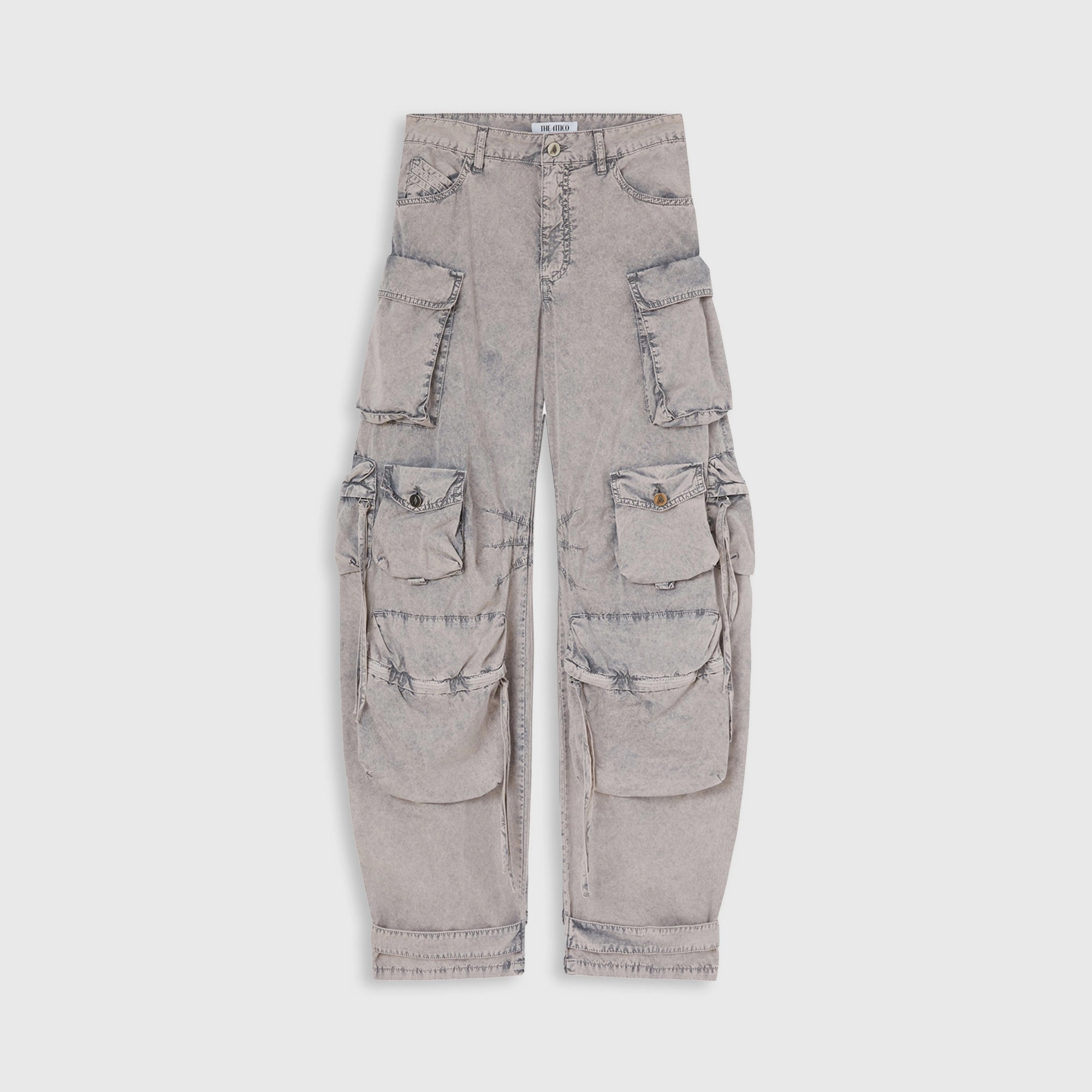 The Attico Fern Long Pant - Grey / Marble Wash Light Canvas Quick Conversion Hem Low Bulk Design