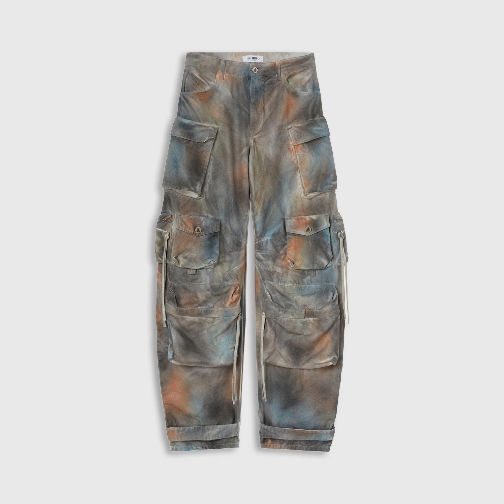 The Attico Fern Long Pant - Grey / Rust Denim Camouflage Layering Essential Stretchable Fit