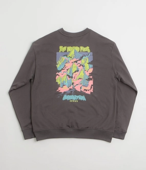 Active Wear Look The North Face Expedition Celebration Oversized Crewneck Sweatshirt - Anthracite Grey