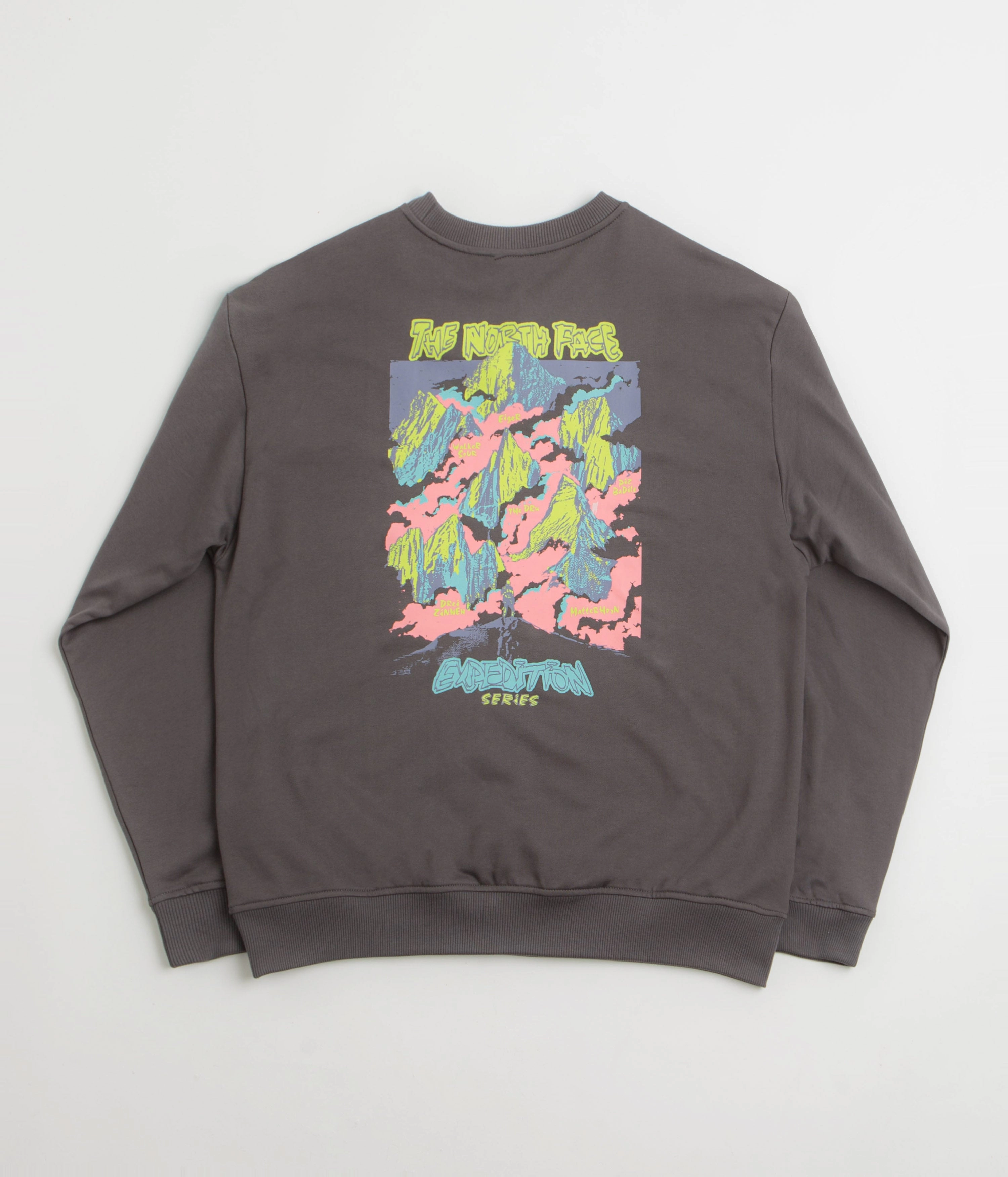 Active Wear Look The North Face Expedition Celebration Oversized Crewneck Sweatshirt - Anthracite Grey