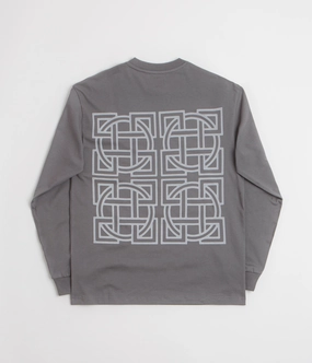 Cap sleeves Zipped The Trilogy Tapes Cross Lattice Long Sleeve T-Shirt - Charcoal