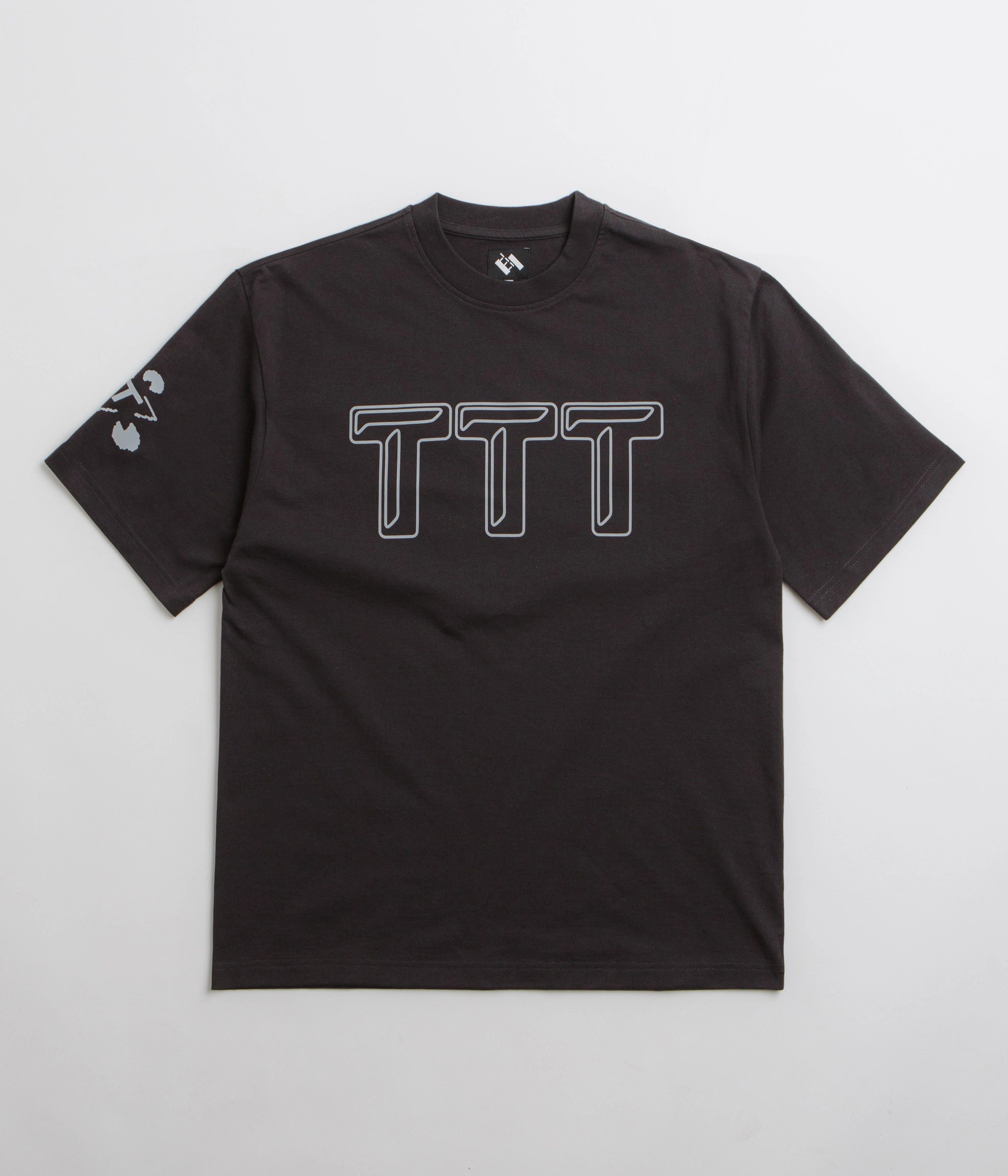 The Trilogy Tapes Logo T-Shirt - Black size chart