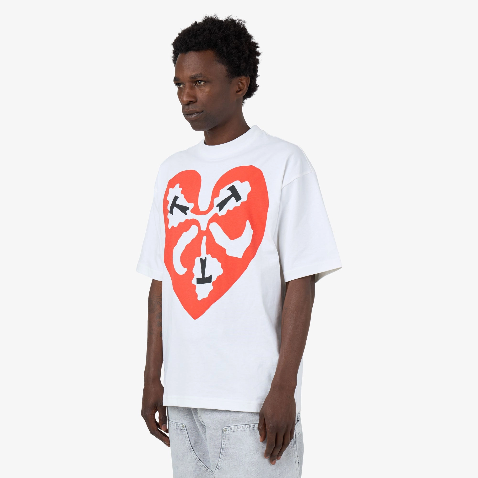 The Trilogy Tapes TTT Heart T-Shirt / White boat event