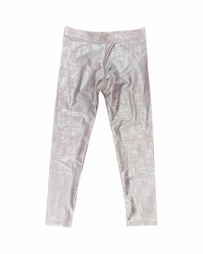 Comfy All-Day Chill Comfort Fit Girls Lam?? Leggings In Pink/silver