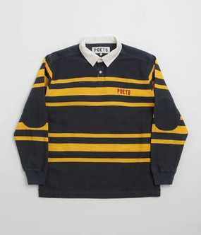 Poets Poets Rugby Shirt - Navy / Yellow Everyday Look
