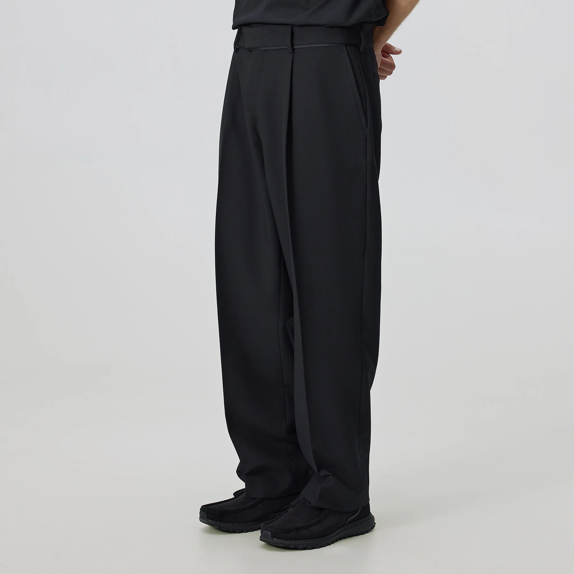 Ripstop Reinforcement Kith Midweight Double Weave Crosby Trouser - Black