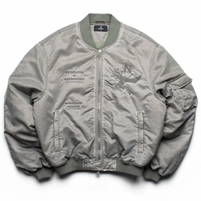 Breathable mesh Magnetic Closure System Represent Icarus Flight Bomber - Khaki/Grey
