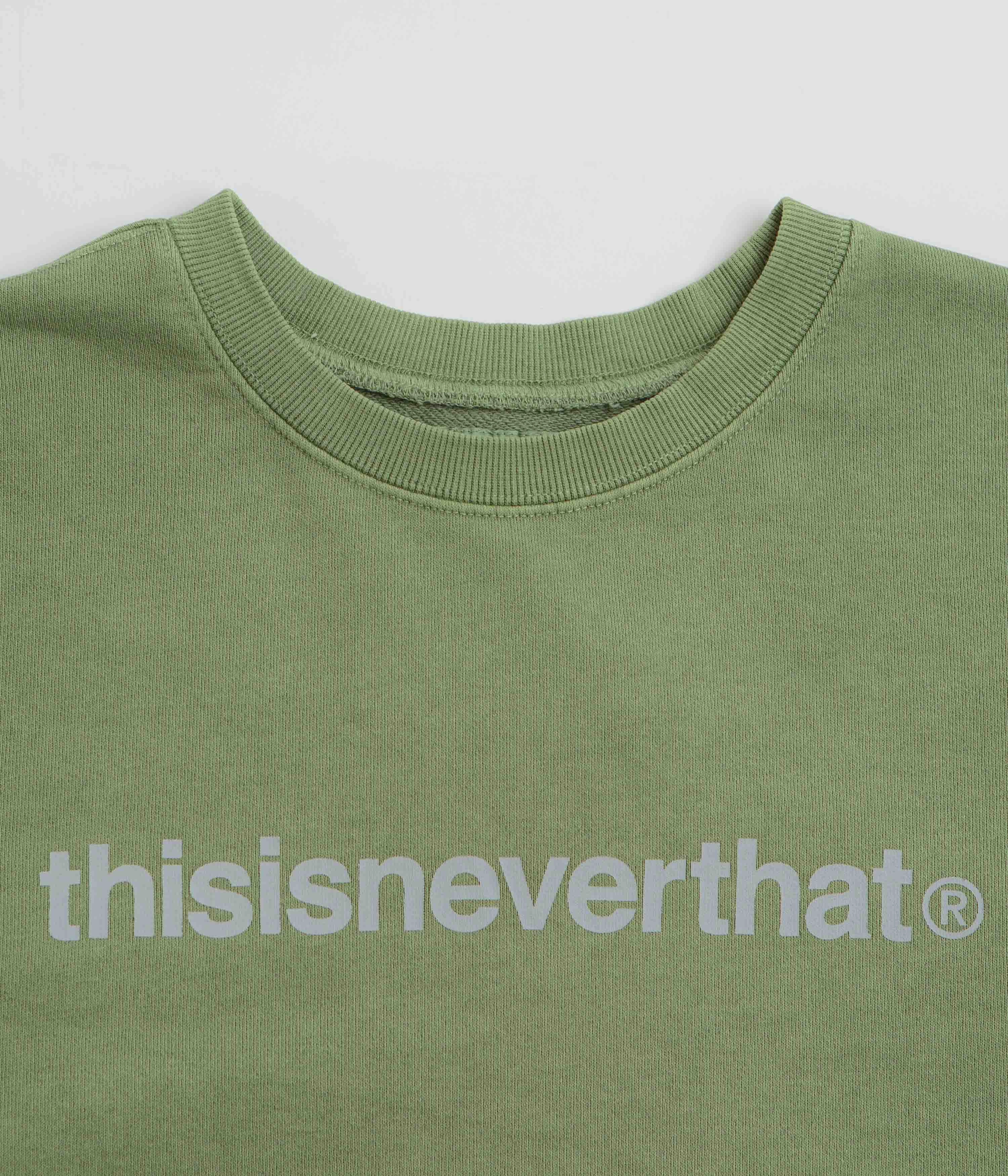 thisisneverthat T-Logo LT Crewneck Sweatshirt - Moss Home Comfort Layer Fit