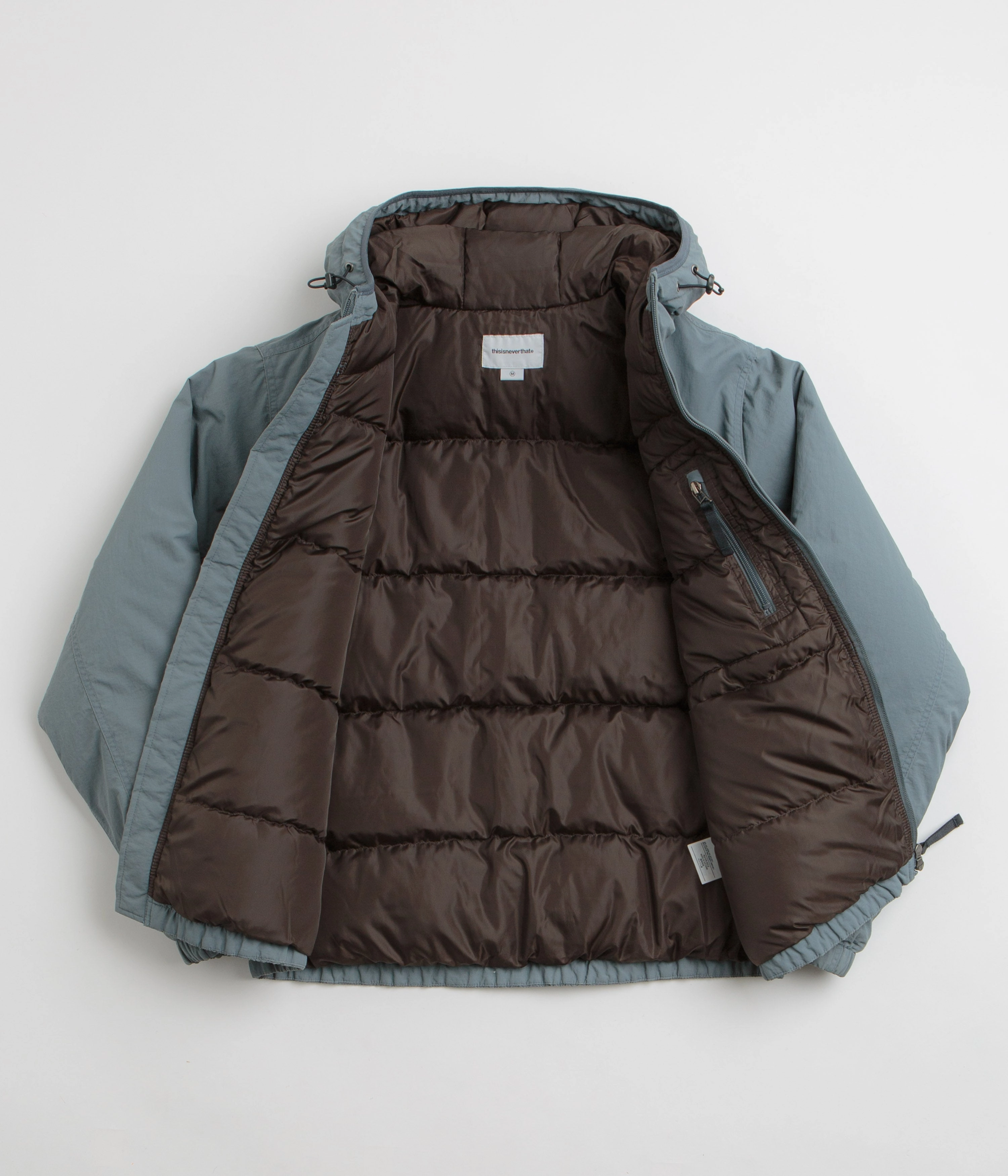 Fleece thisisneverthat Washed Down Puffer Jacket - Slate