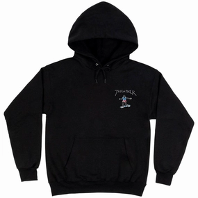 All-Season Wear Wombat like Thrasher - Gonz Mini Hoodie Black