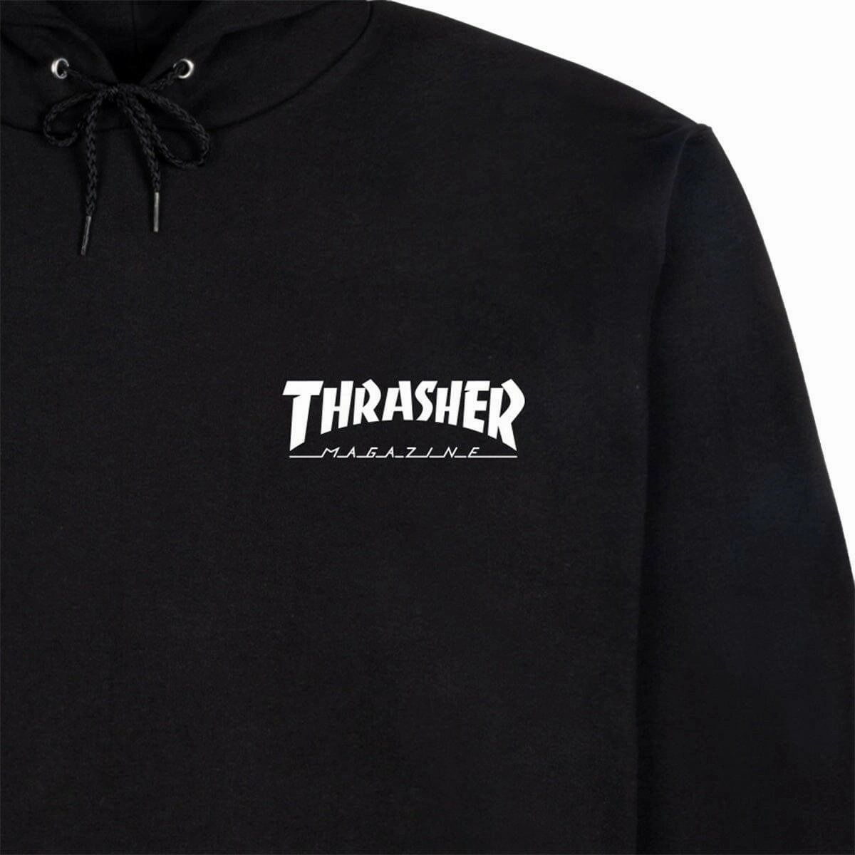 Thrasher - Little Thrasher Hoodie Black Lightweight Midlayer Option Non Restrictive Cut