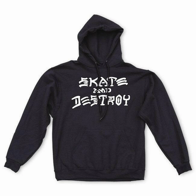 Thrasher - Skate & Destroy Hoodie Black Chill Mode Water-resistant