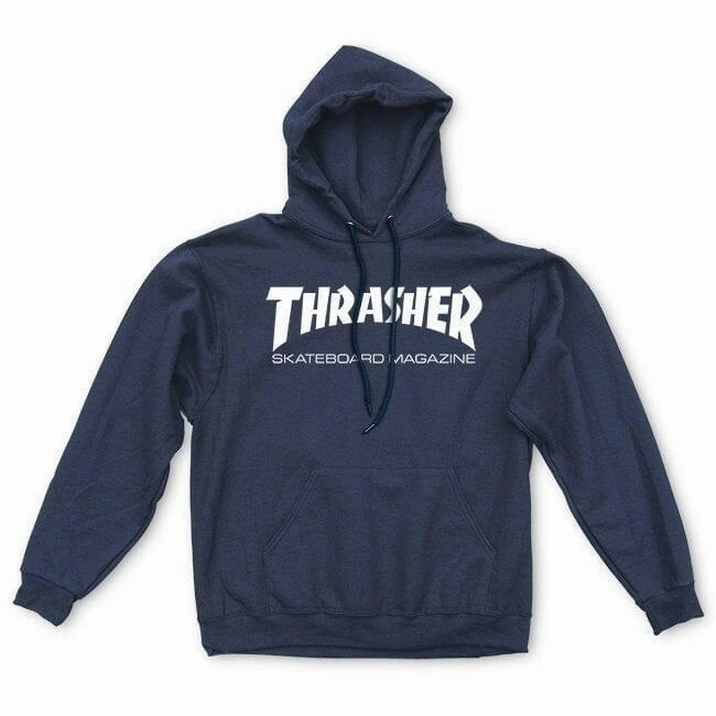 Thrasher - Skate Mag Hoodie Navy thermal fabric Seamless Fit