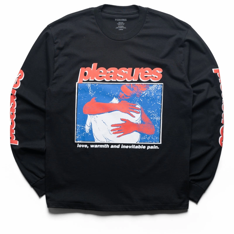 Pleasures Embrace L/S Tee - Pigment Black Patchwork