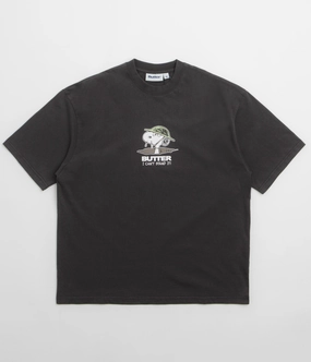 Butter Goods x Peanuts Can't Stand It T-Shirt - Washed Black trendy details School Uniform