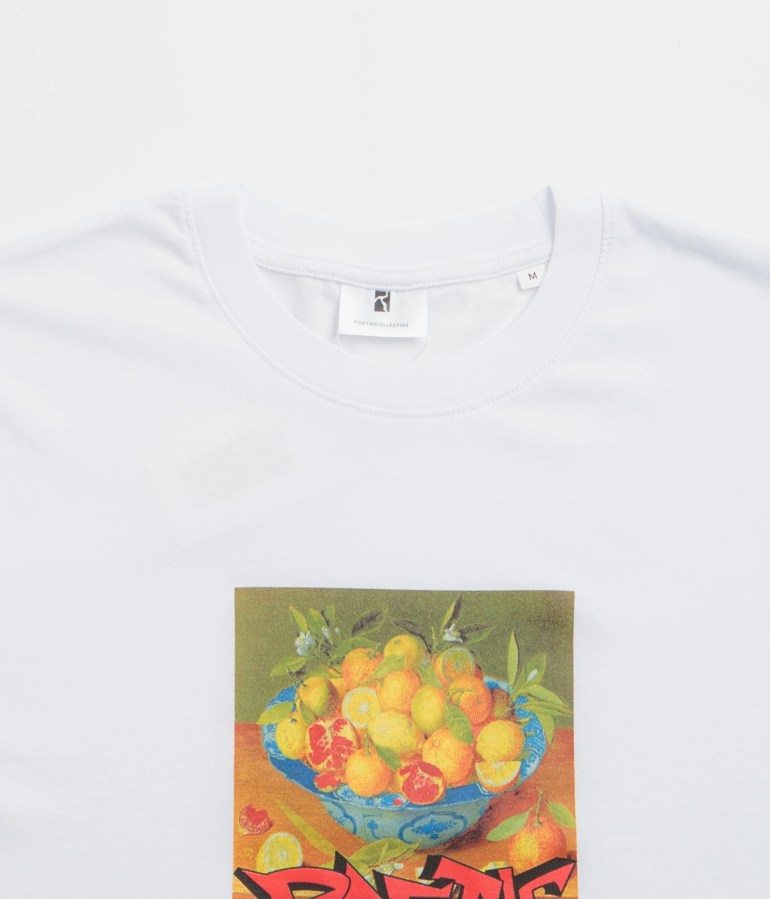 Poetic Collective Graff Fruit T-Shirt - White evening party event