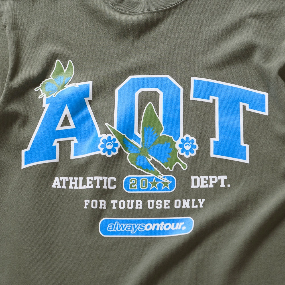 picnic event Hollow Fiber Insulation Always On Tour Physical Education Tee - Olive Green