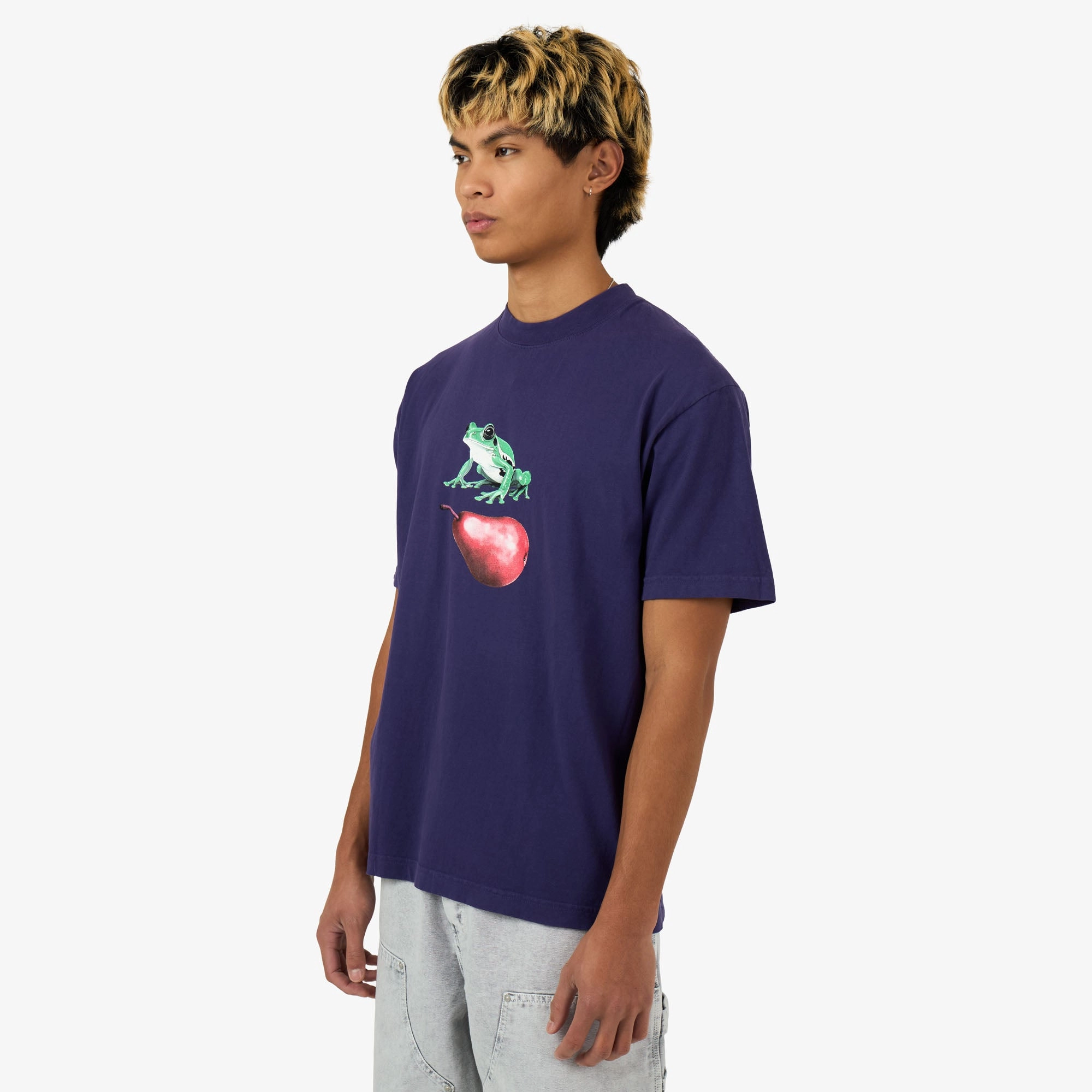 b.Eautiful Frog Pear T-Shirt Purple travel clothes size chart