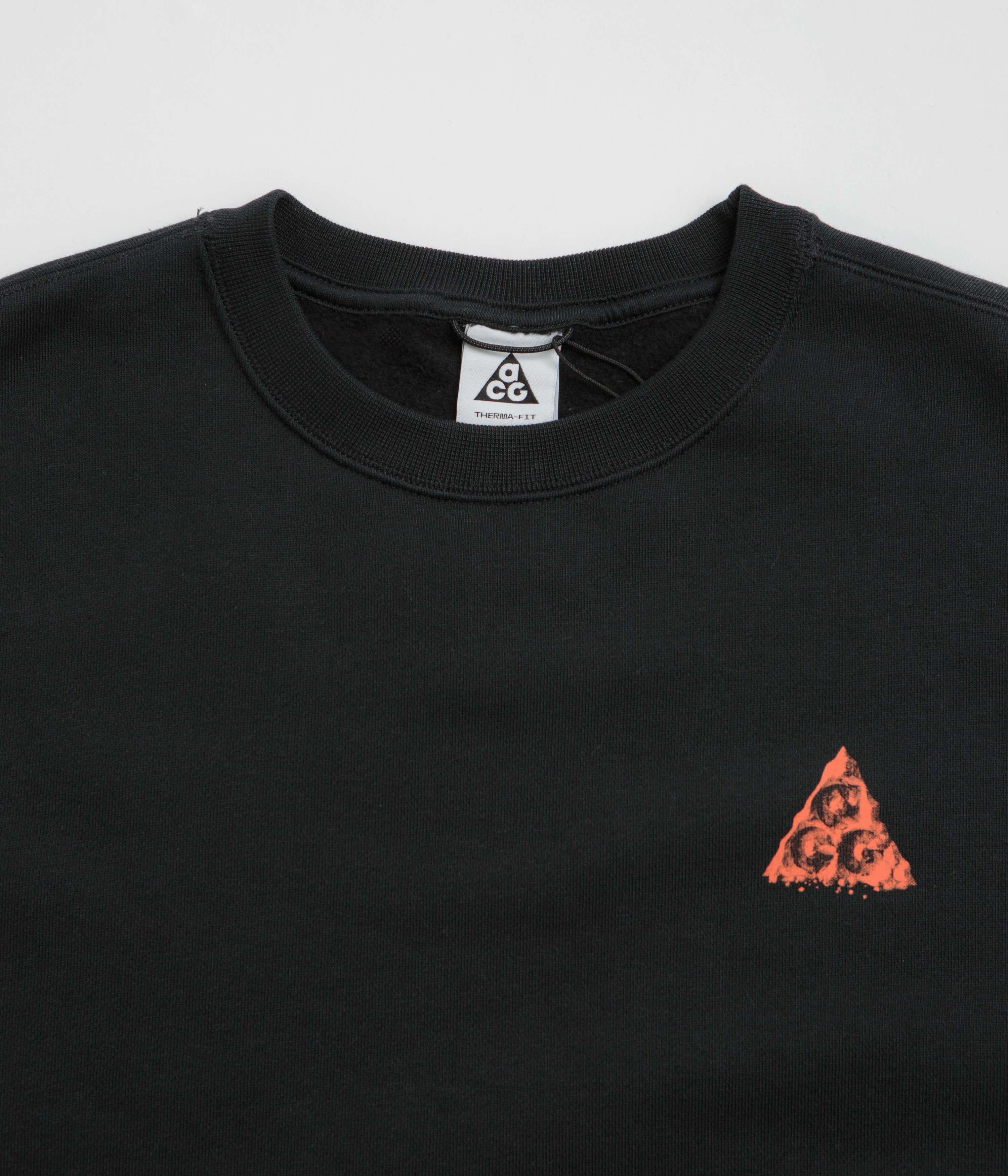 Nike ACG Tuff Fleece Graphic Crewneck Sweatshirt - Black product eco friendliness level