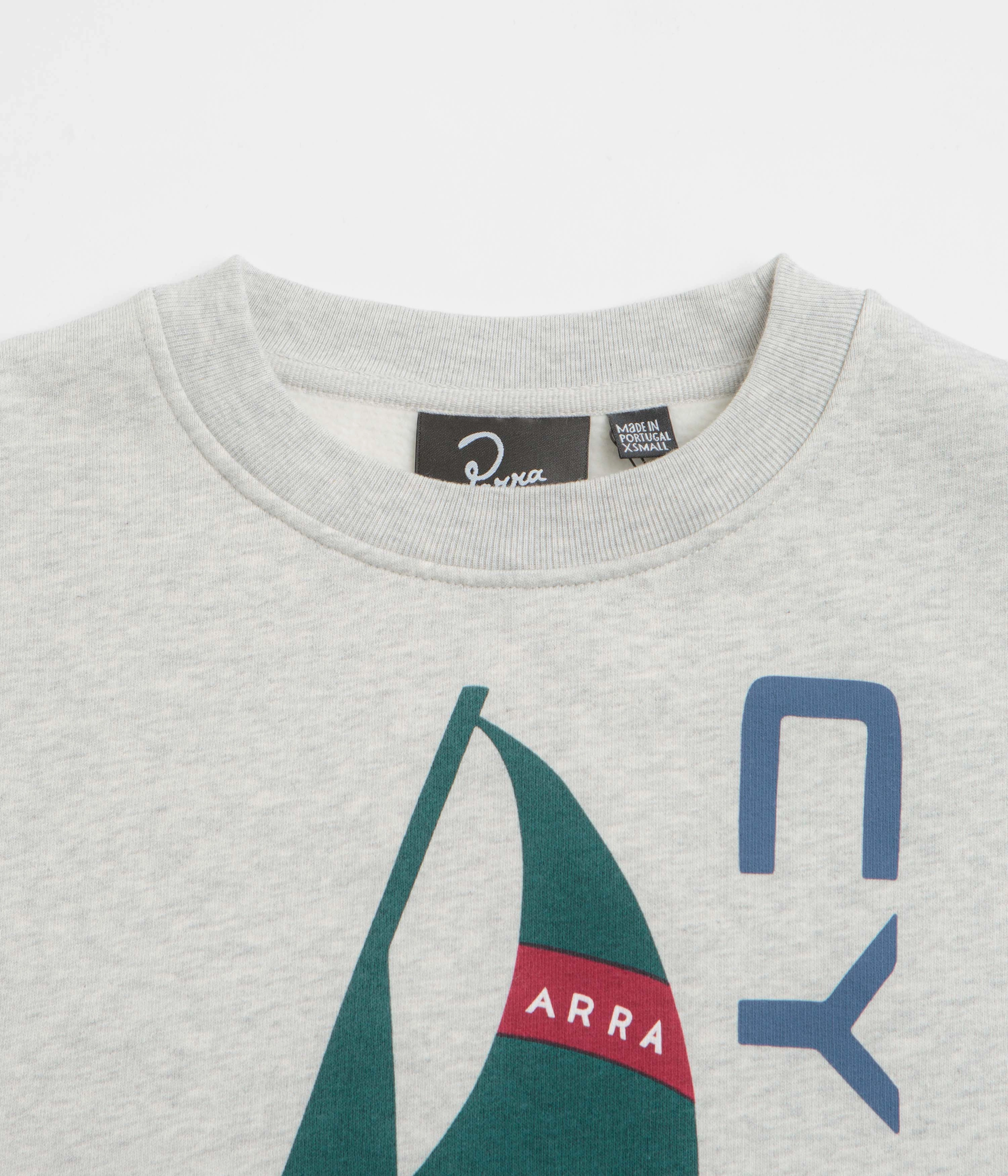 Street Essential Gym Wear by Parra Sail Bike Crewneck Sweatshirt - Heather Grey