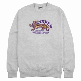Chill Wear aesthetic features Bored of Southsea Tiger Emporium Sweatshirt - Ash Grey