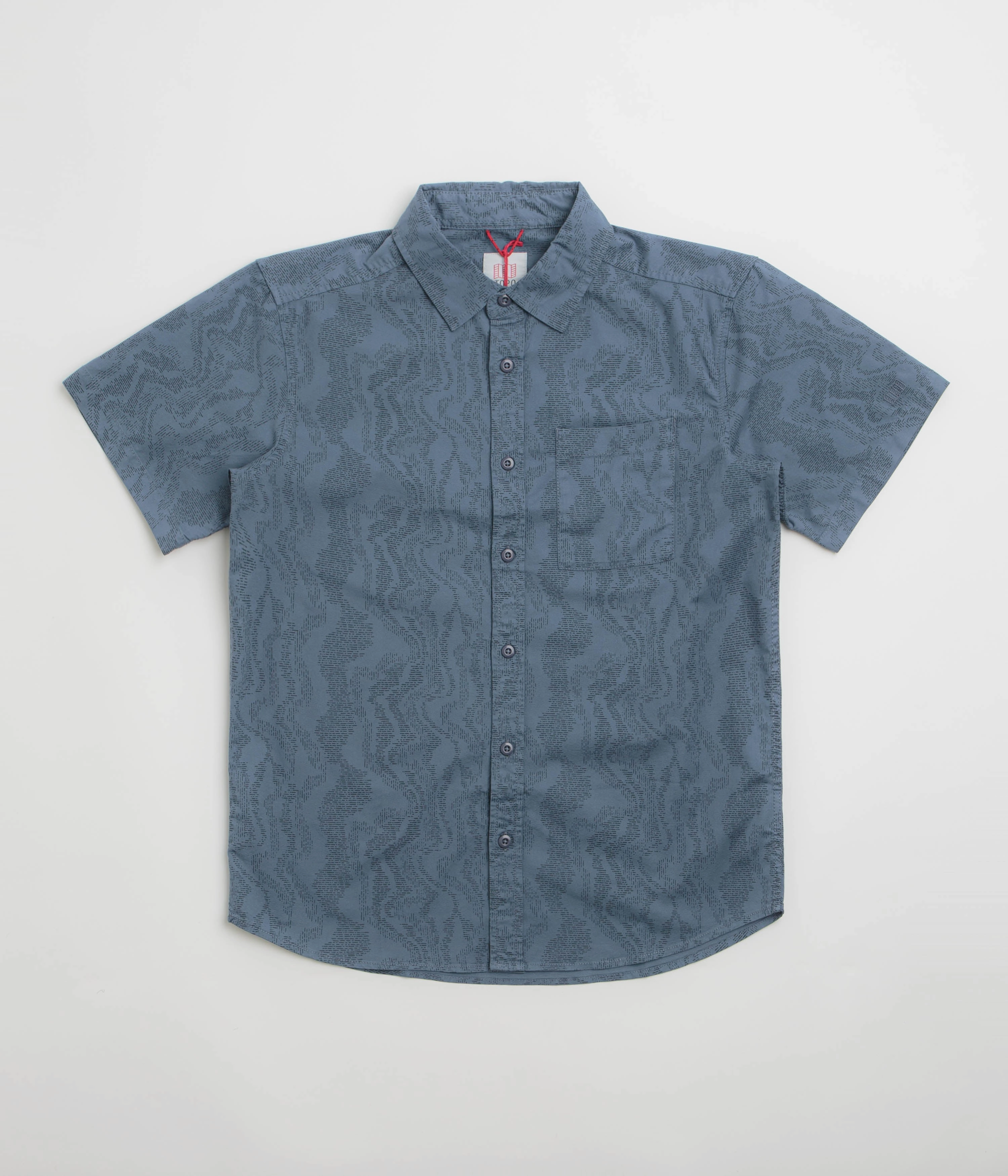 Winter Layering Topo Designs Dirt Desert Short Sleeve Shirt - Stone Blue River Bed
