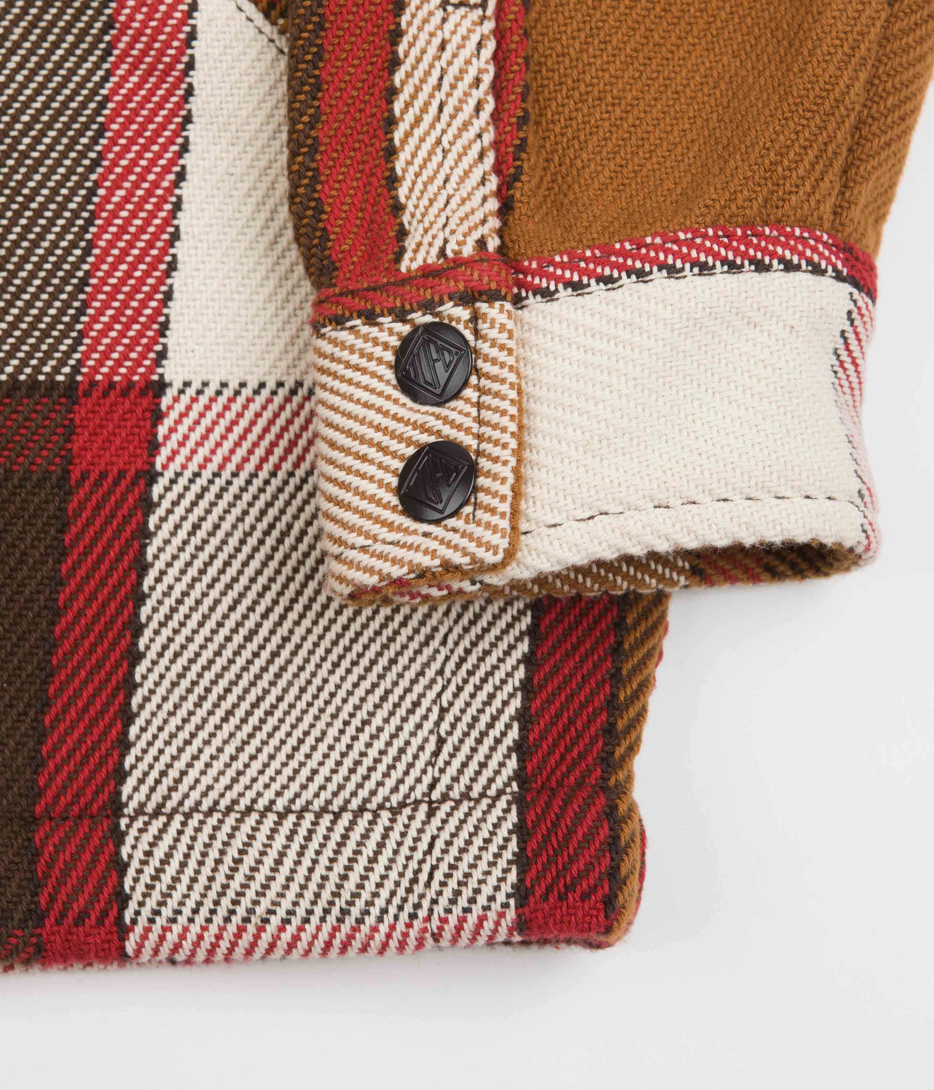 festival Adventure-Ready Wear Topo Designs Womens Mountain Shirt Jacket - Brown / Natural Plaid