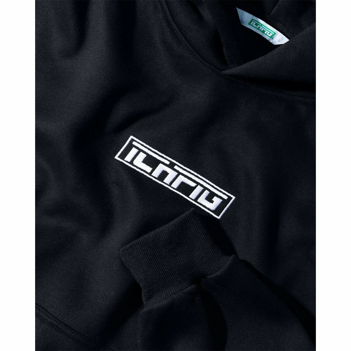 Ichpig - Strike Cordless Hoodie Black/White Matte Finish Breathable Stretch