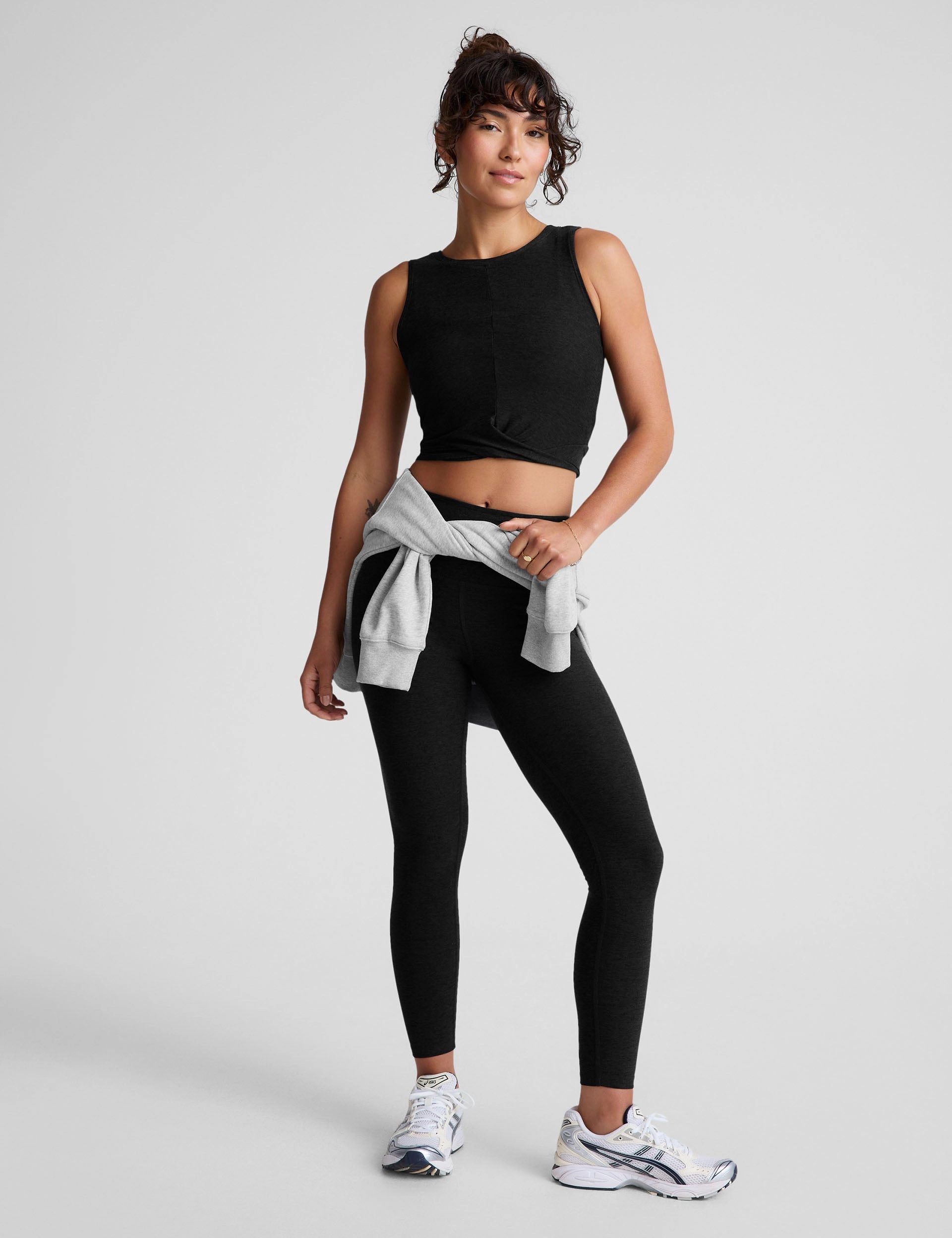 Featherweight Center Stage Cropped Tank - Darkest Night Adaptive Compression