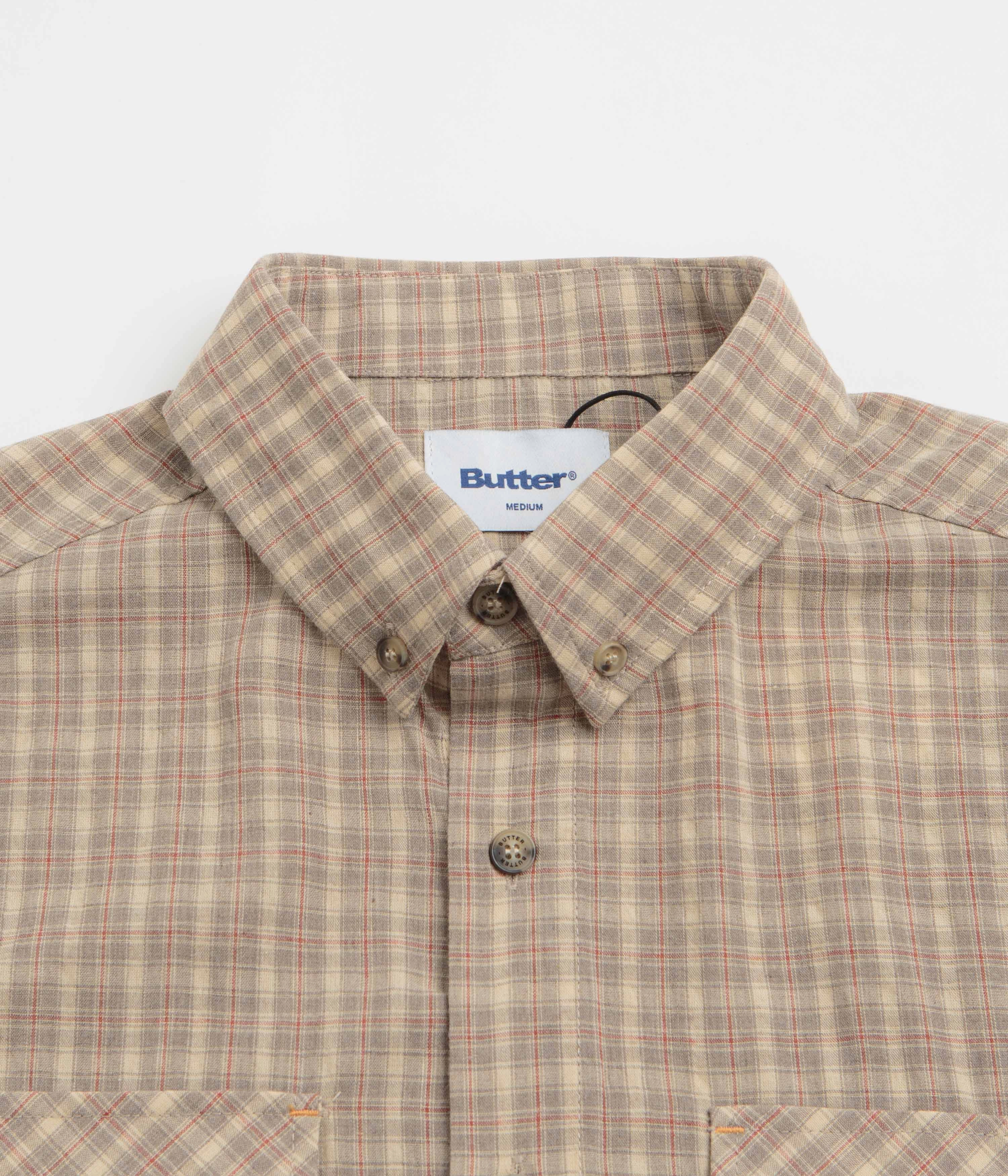 Butter Goods Witness Short Sleeve Shirt - Taupe Versatile Outfit