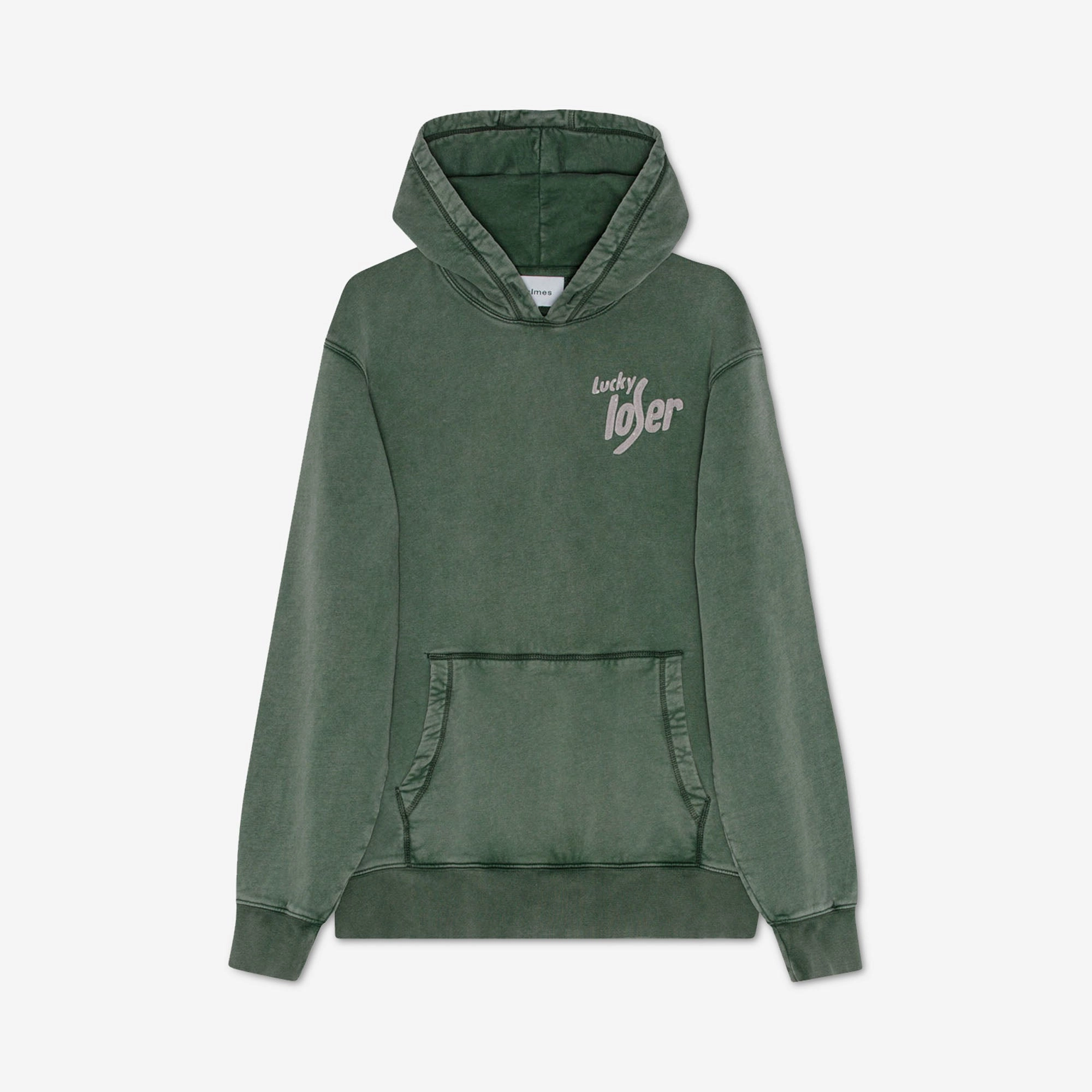 Fashion Layers goes with sneakers Palmes Lucky Pullover Hoodie / Dark Green