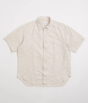 Sustainable fashion Outerwear Companion Norse Projects Ole Oversized Fil Coupe Short Sleeve Shirt - Ecru