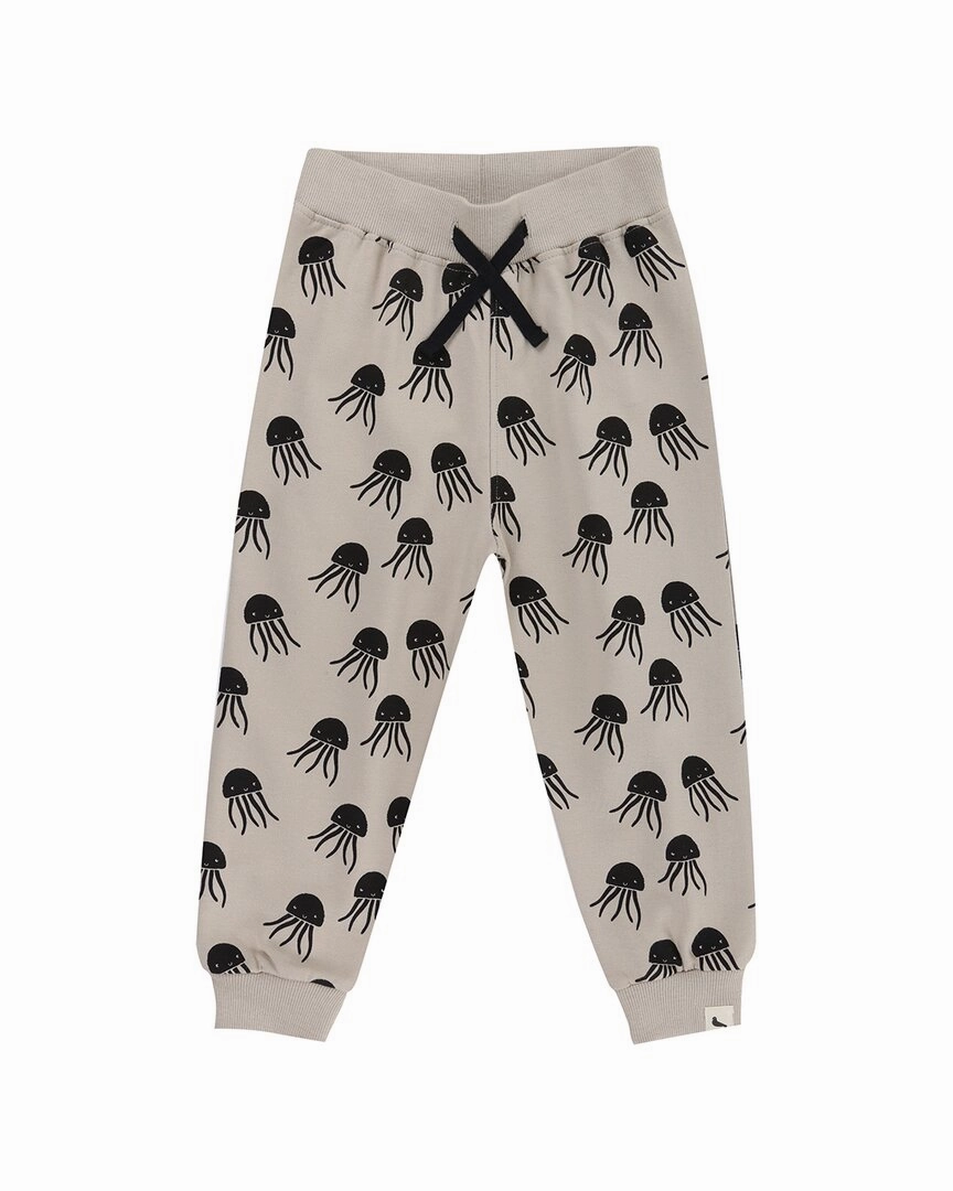 MachineWashableFabric Multipurpose Design Turtledove London Jellyfish Print Jogging Pants