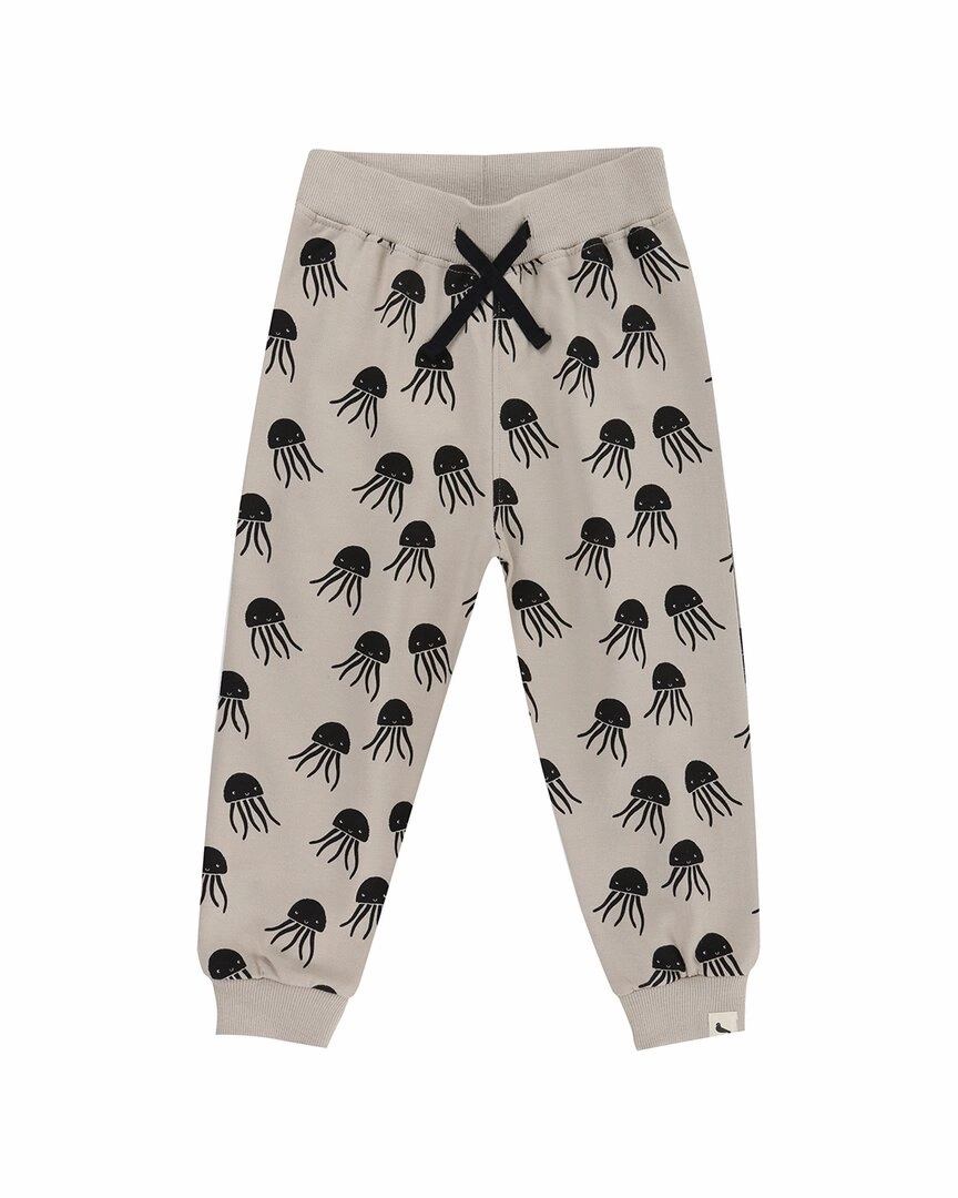 Sporty Style Turtledove London Jellyfish Print Jogging Pants