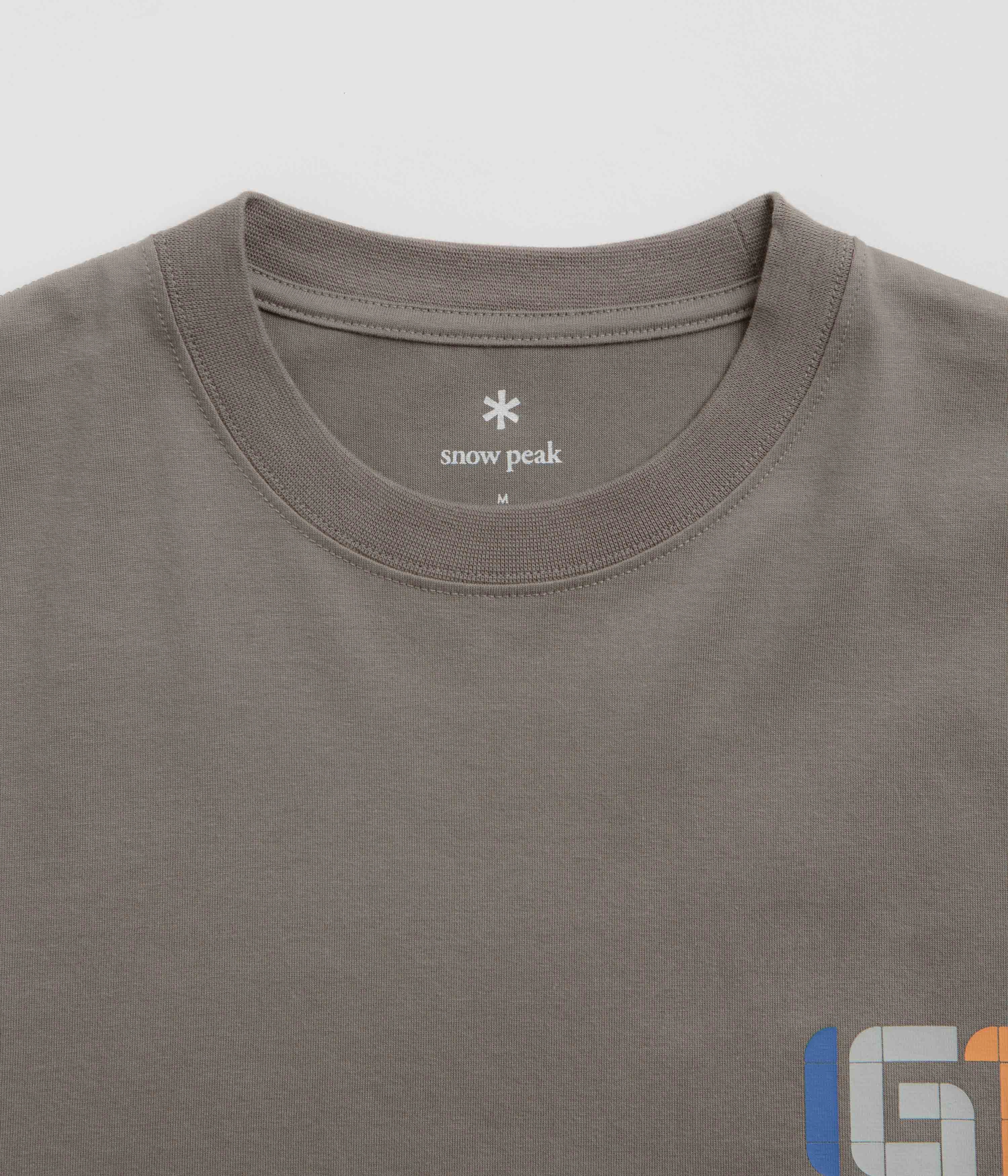 Bright Colors Snow Peak IGT Logo T-Shirt - Greige