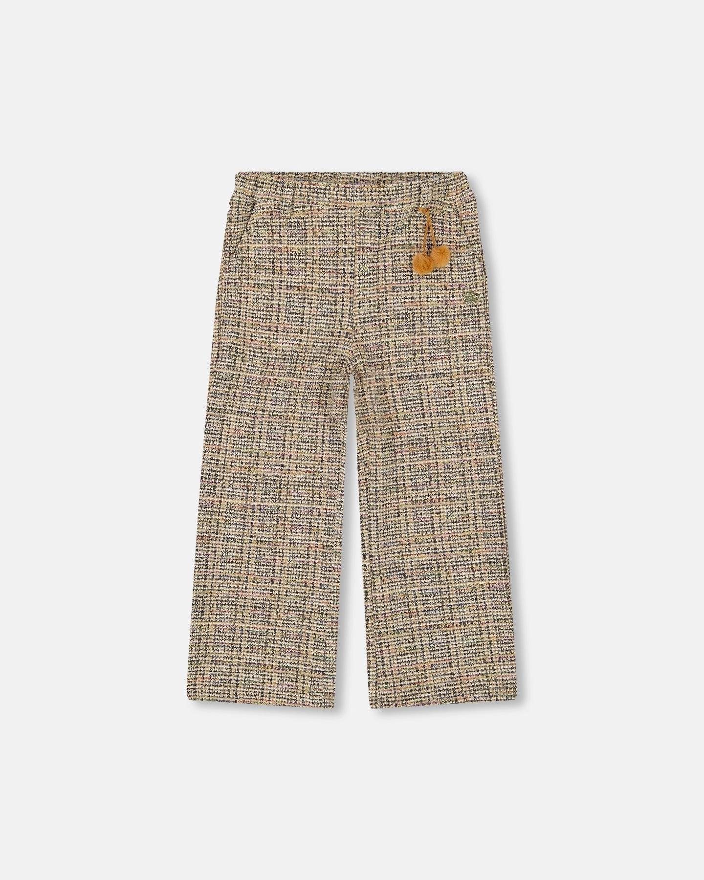 Weekend Comfort Tweed Flare Pants Beige and Black