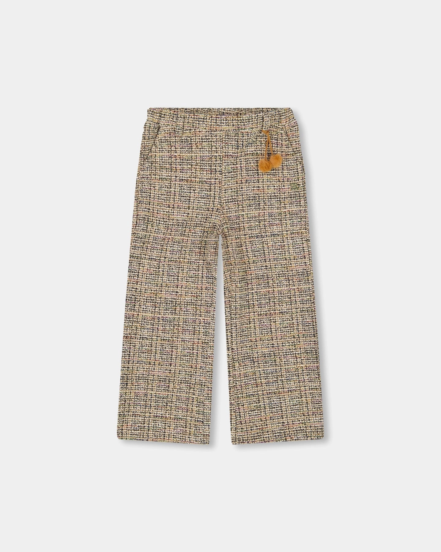 Tweed Flare Pants Beige and Black Layer-Friendly