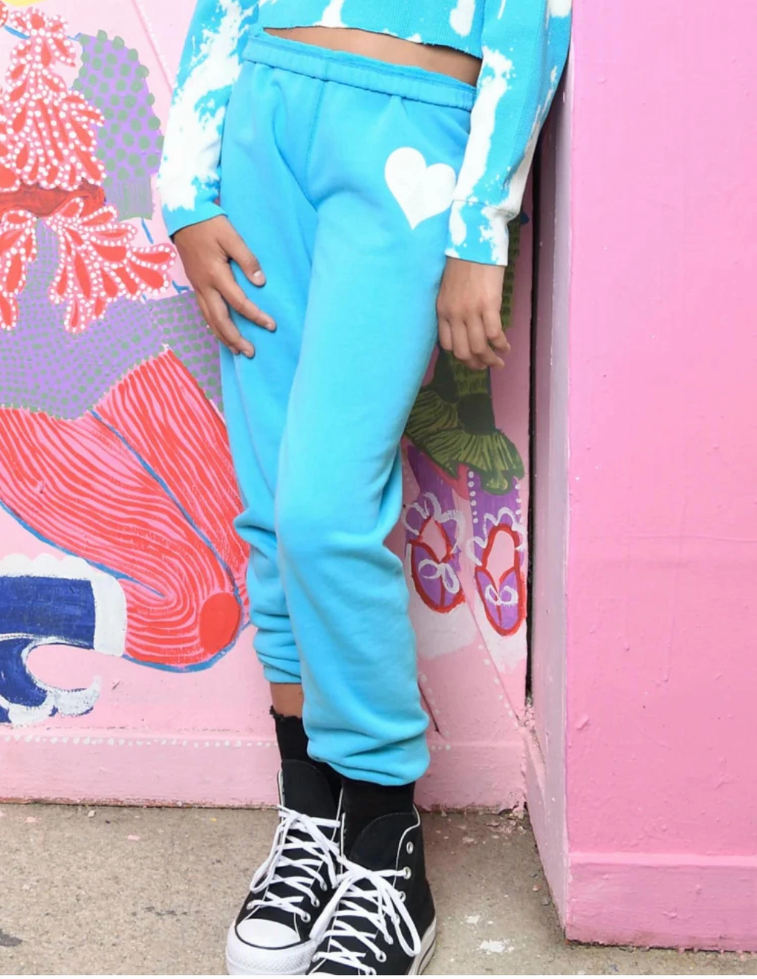 Comfy Vibes Tween Shane Pants In Pool Blue