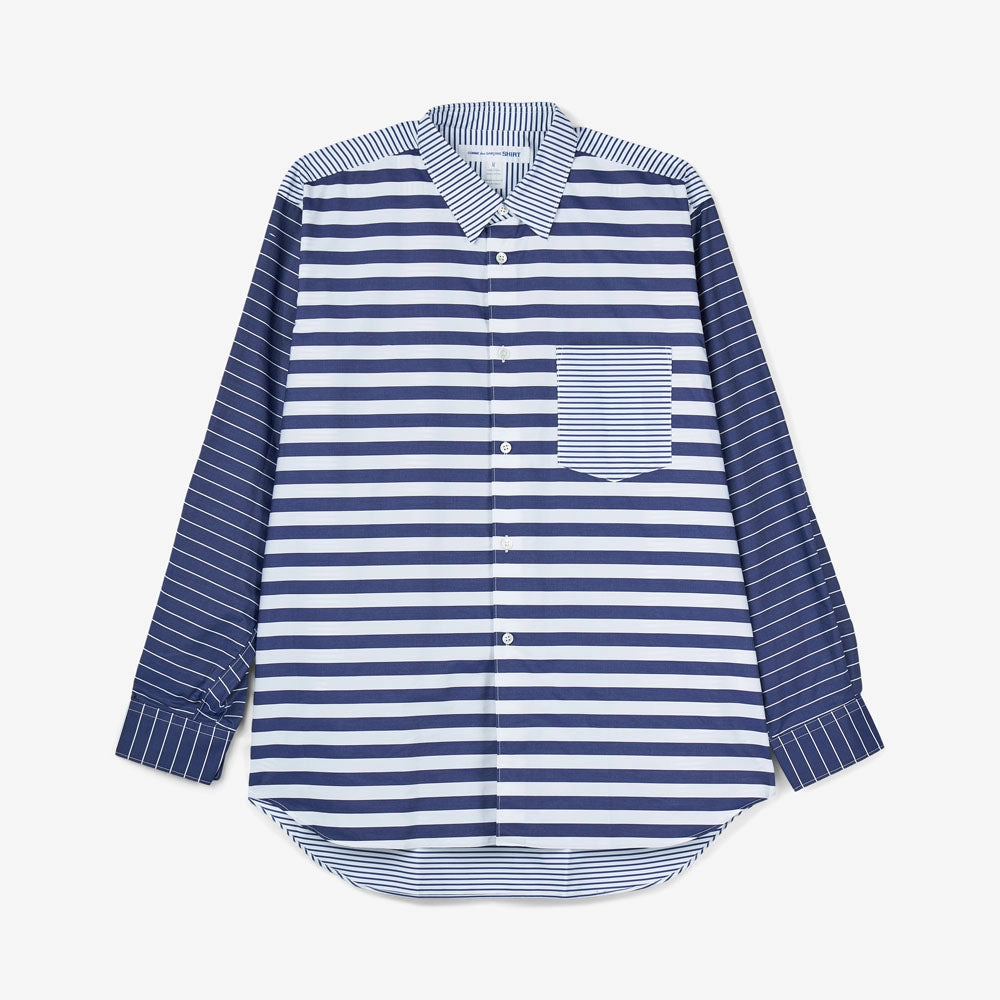 EasyCare Fabric COMME des GAR?ONS SHIRT Yarn Dyed Stripe Poplin Shirt / Stripe 1