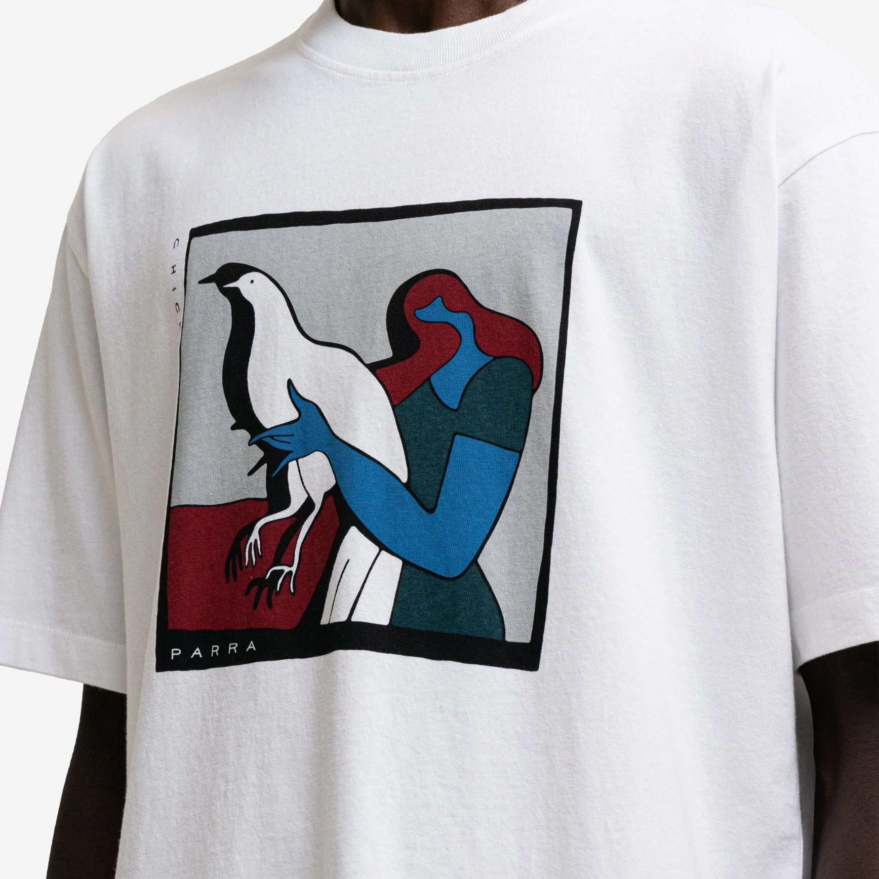 by Parra Look At It T-Shirt White Scoop neck yacht venue