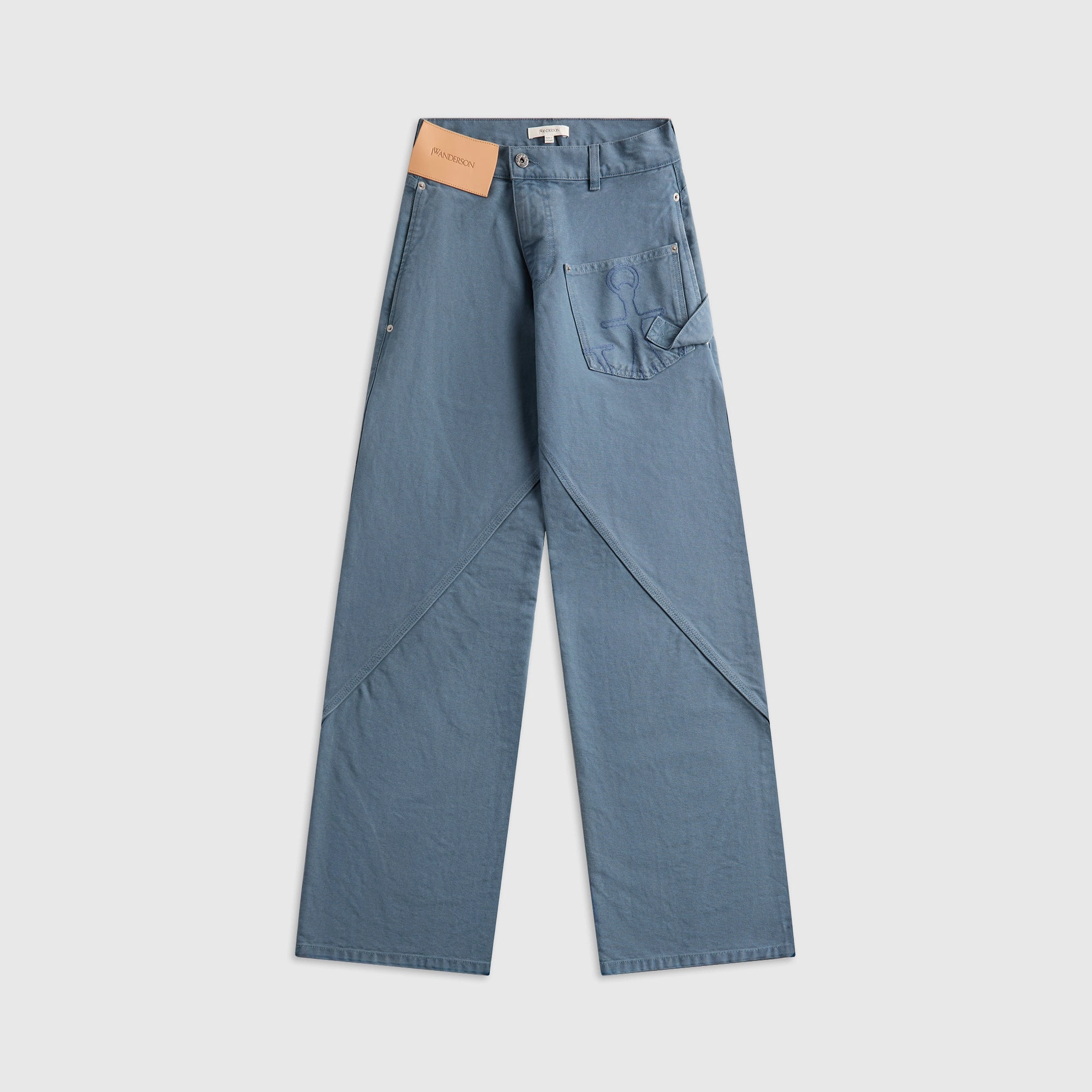 JW Anderson Twisted Workwear Trousers - Steel Blue SturdyBeltLoops