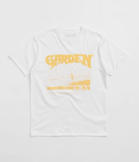 Garden Not A Race T-Shirt - White / Gold dress silhouette