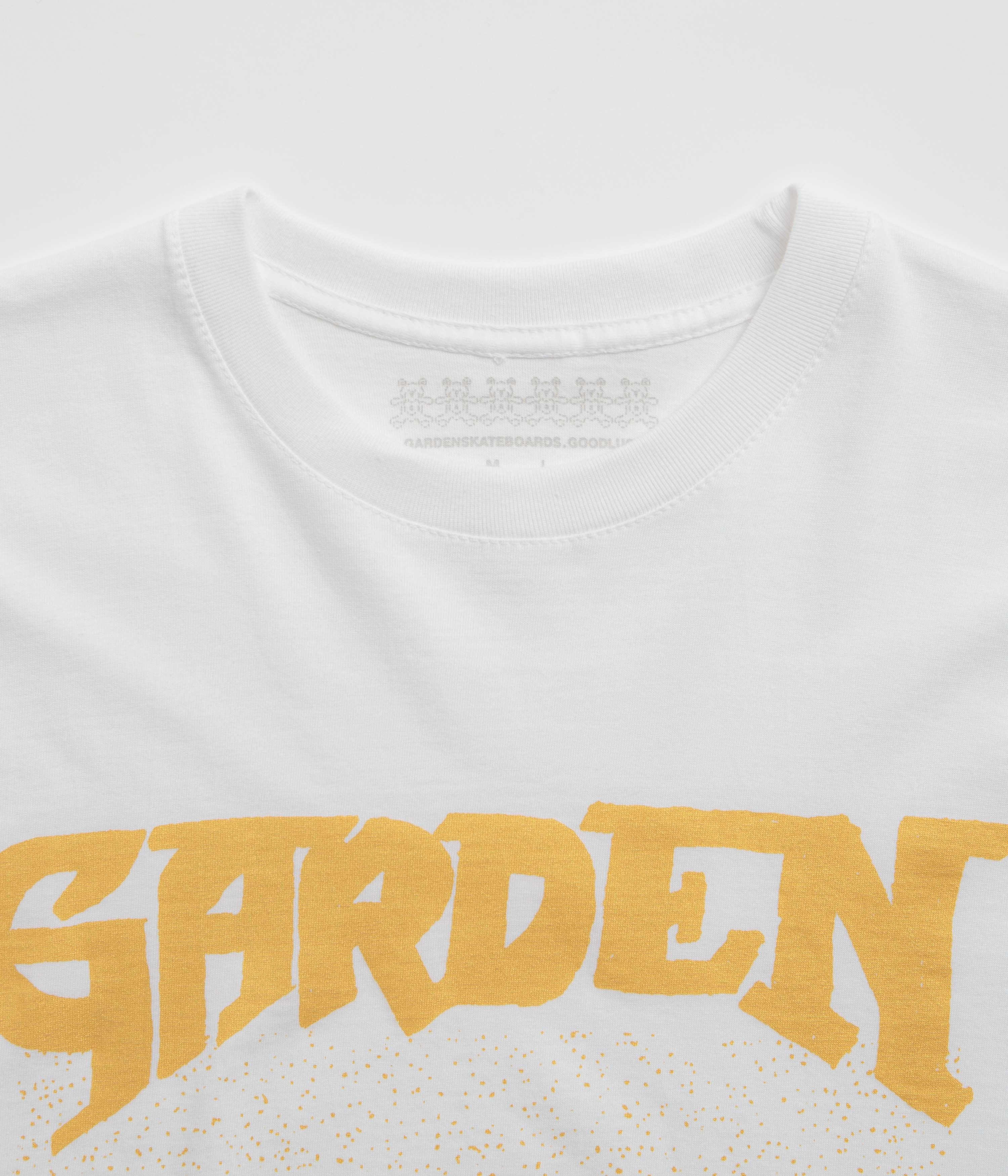 visible details Garden Not A Race T-Shirt - White / Gold