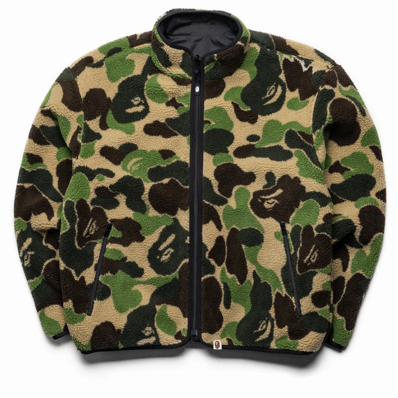 A Bathing Ape ABC Camo Boa Reversible Jacket - Green Eye - Catching Layer Focused